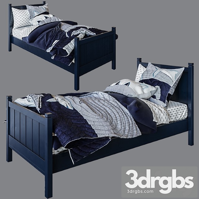 Camp Single Bed Navy 3dsmax Download - thumbnail 1