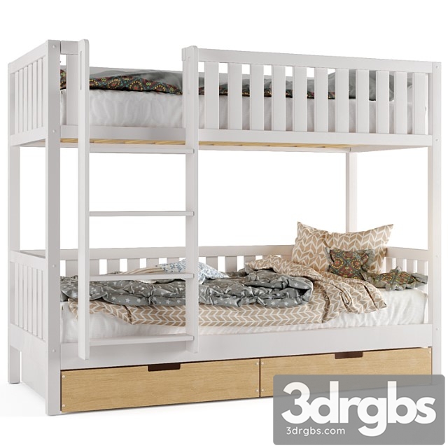 Childrens Bunk Bed 07 3dsmax Download - thumbnail 1