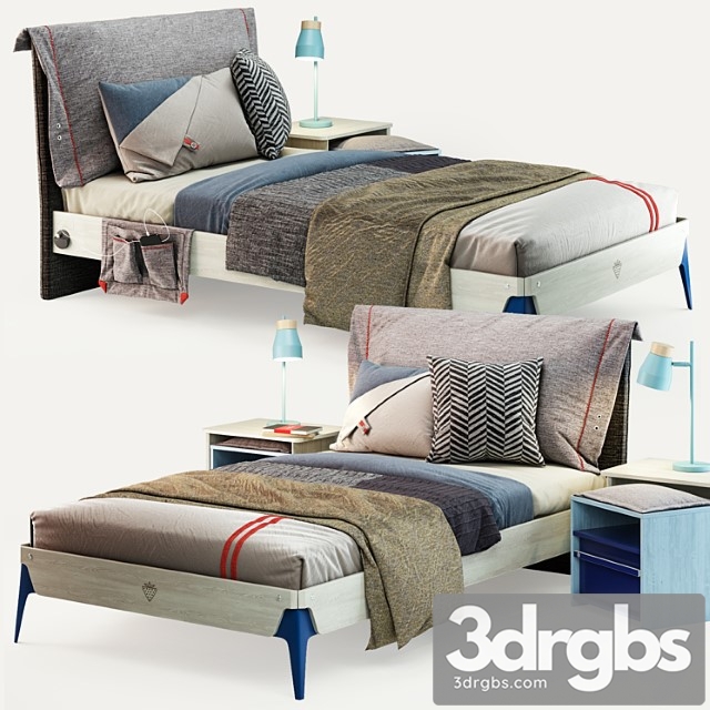 Cilek Trio Bed 3dsmax Download - thumbnail 1