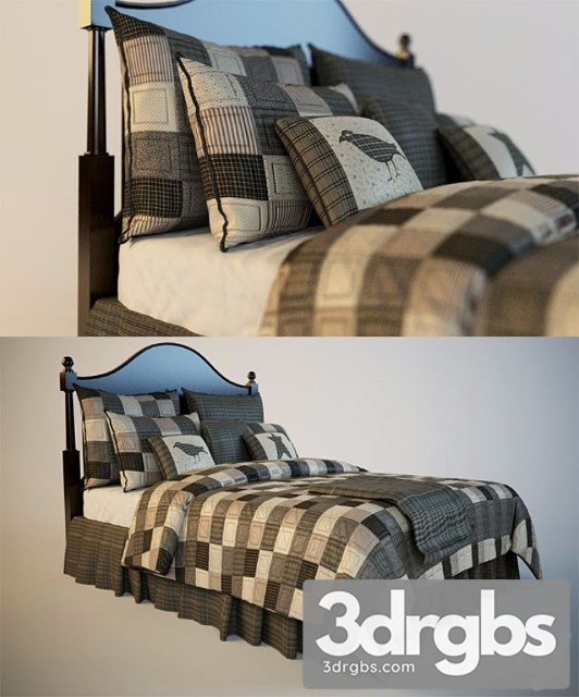 Country Bed 1 3dsmax Download - thumbnail 1