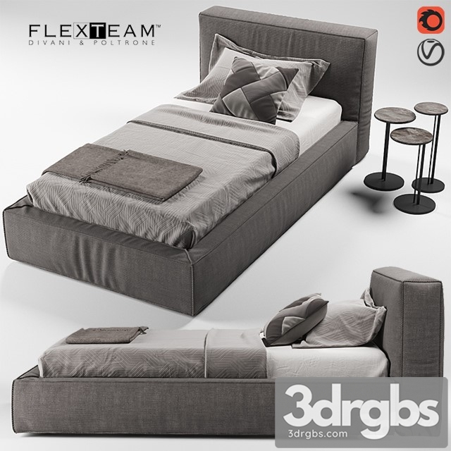 Flexteam Slim One Bed 3dsmax Download - thumbnail 1