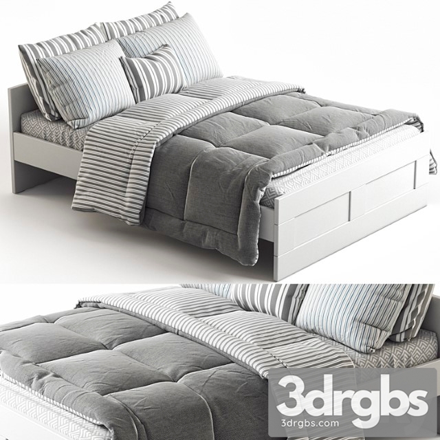 Ikea Brimnes Bed 1 3dsmax Download - thumbnail 1