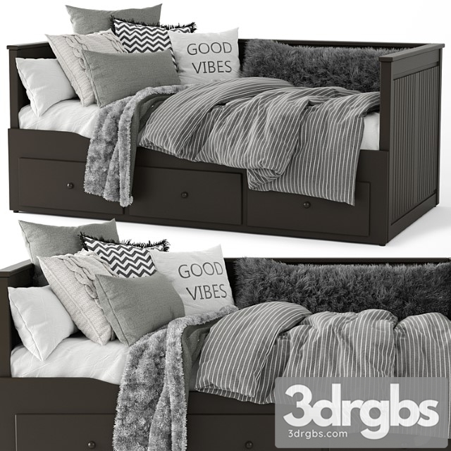 Ikea Hemnes Bed 3 3dsmax Download - thumbnail 1