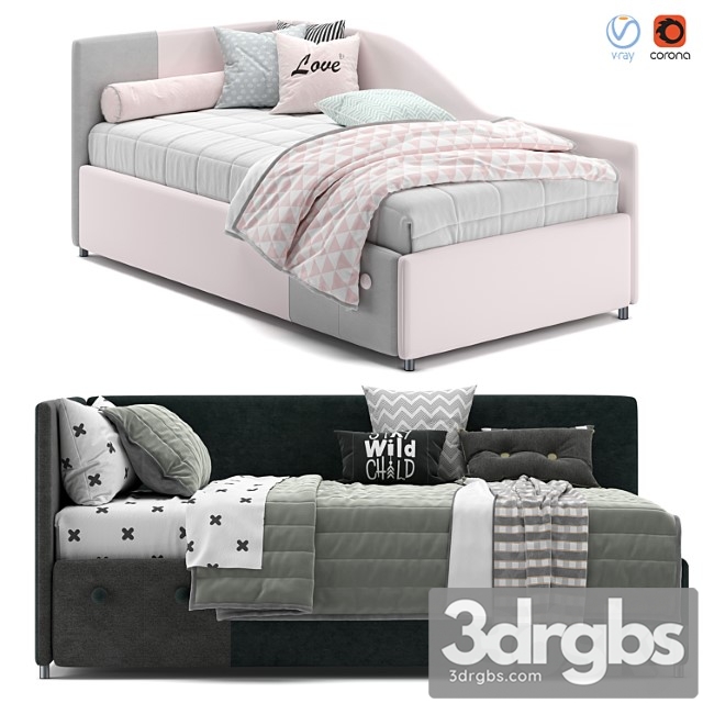 Joy Corner Bed 3dsmax Download - thumbnail 1