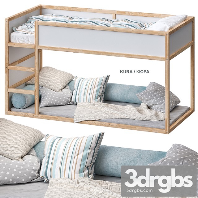 Kura Kura Double Bed 2 Ikea 3dsmax Download - thumbnail 1