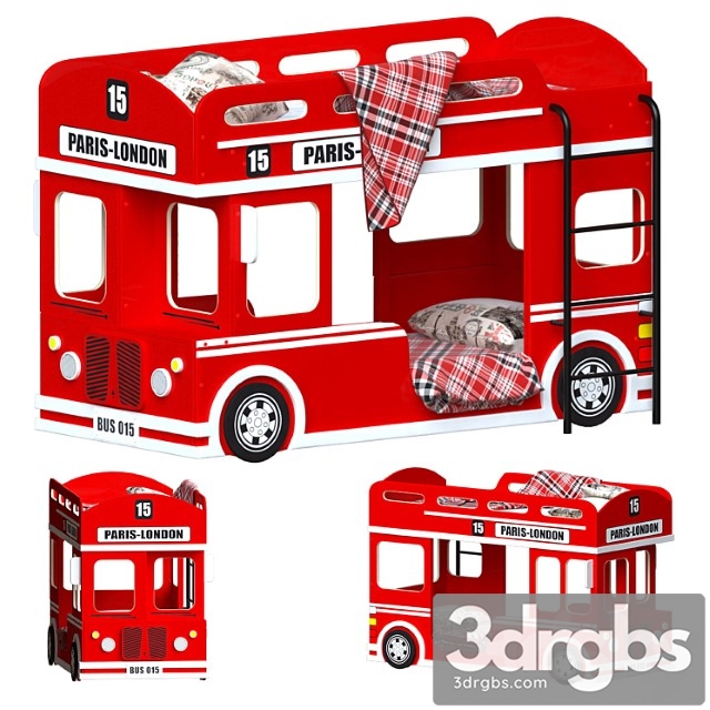 London Bus Bed 3dsmax Download - thumbnail 1