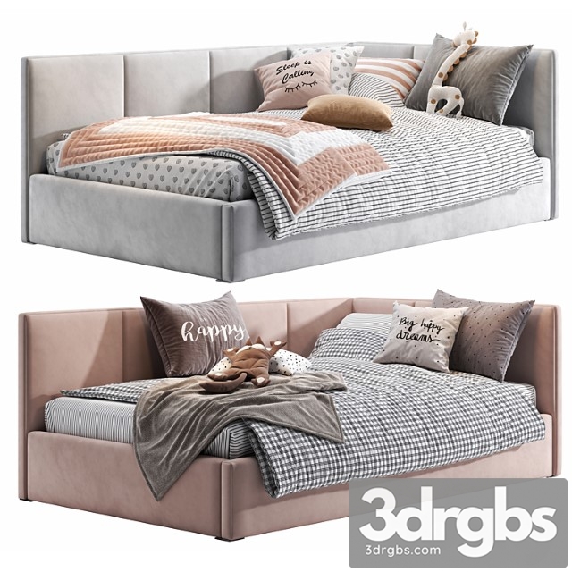 Parfe Cushioned Corner Bed 1 3dsmax Download - thumbnail 1