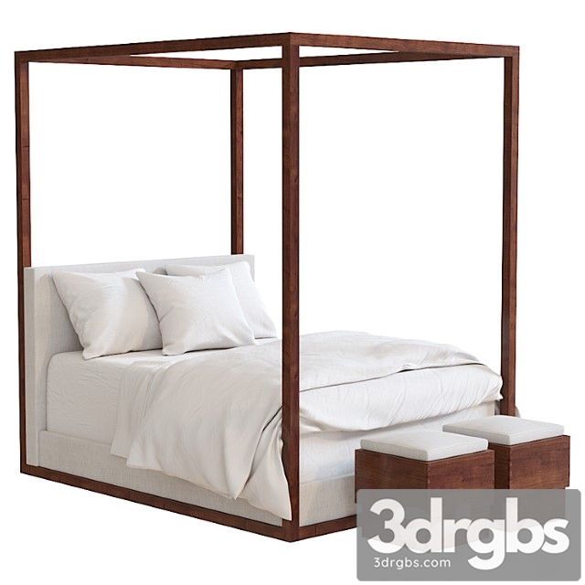 Ralph Lauren Desert Modern Canopy Bed Queen Size 3dsmax Download - thumbnail 1