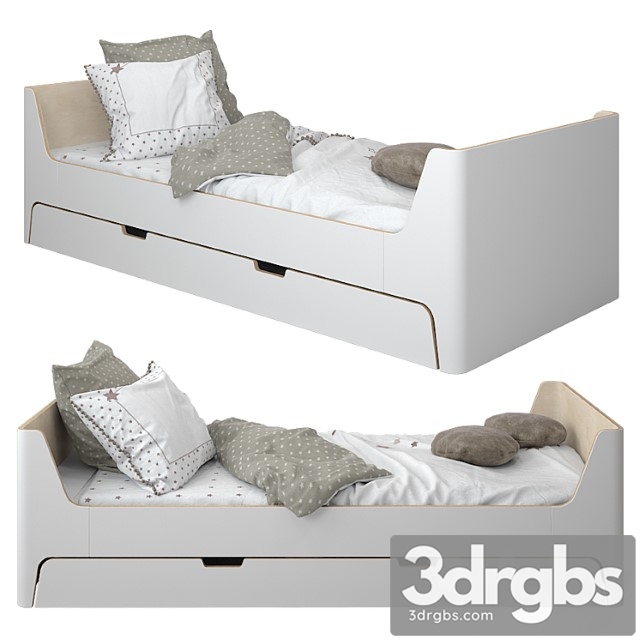 Scandi Bed by Laredoute 01 3dsmax Download - thumbnail 1