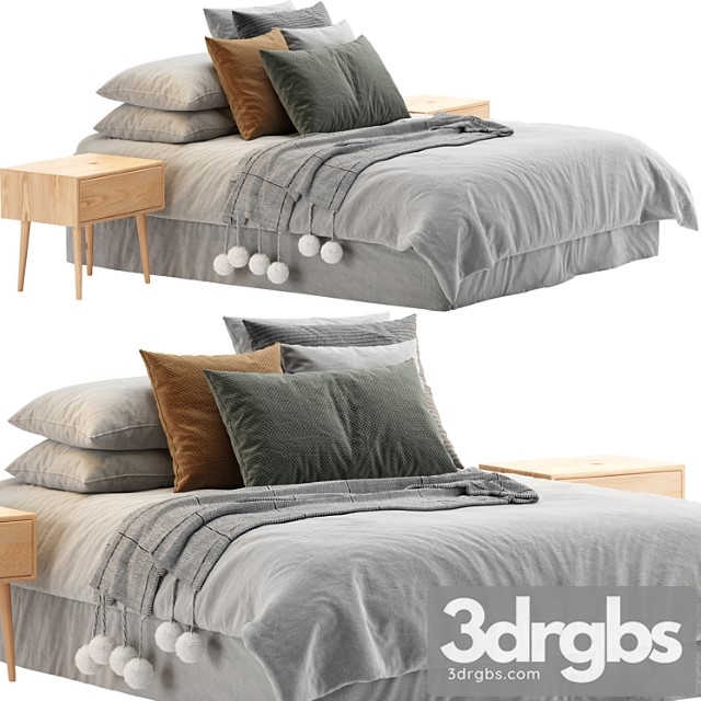 Scandinavian Bed 3dsmax Download - thumbnail 1