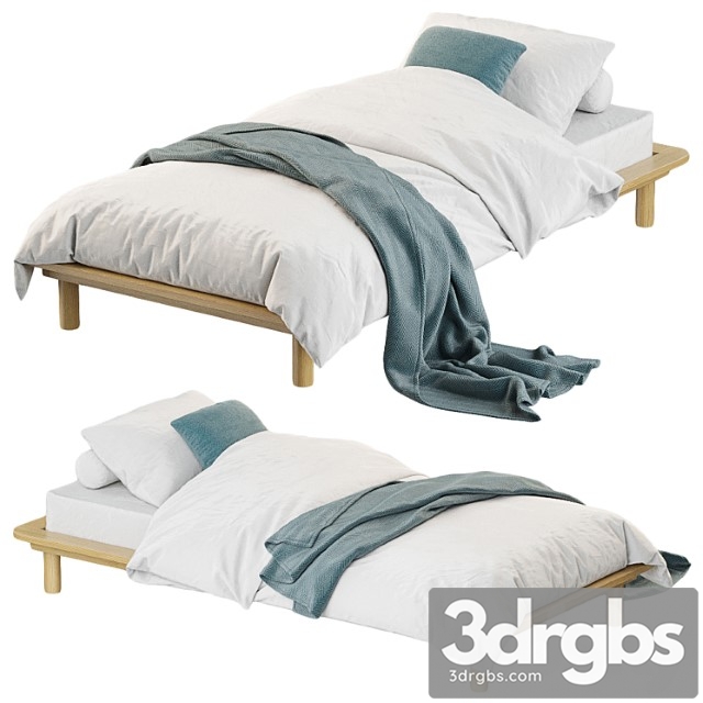 Single Bed Made Kano 3dsmax Download - thumbnail 1