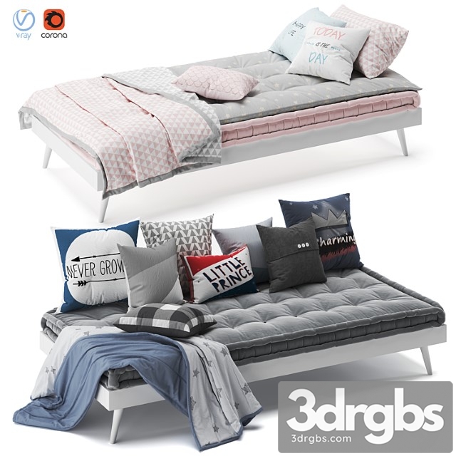 Sixties Bed 3dsmax Download - thumbnail 1