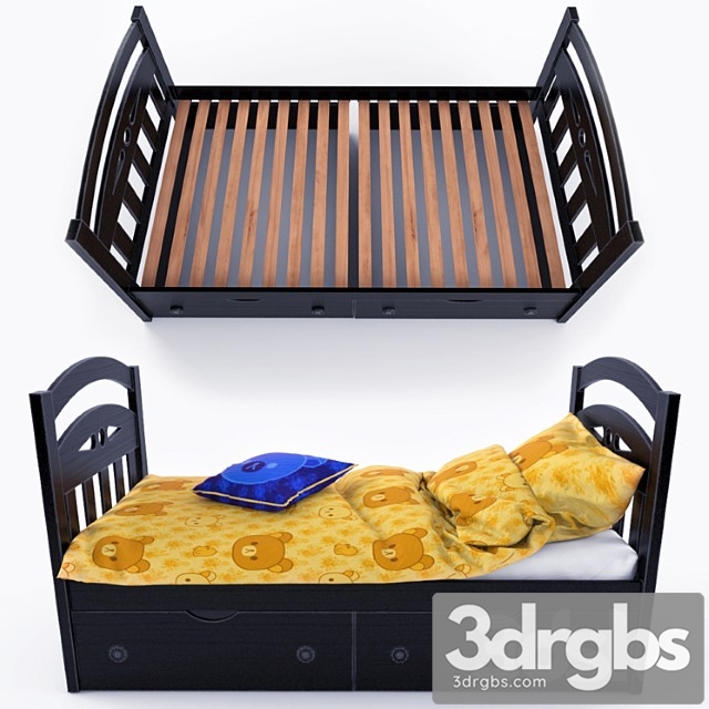 Teddy Bed Dietskaia Krovat 1 3dsmax Download - thumbnail 1