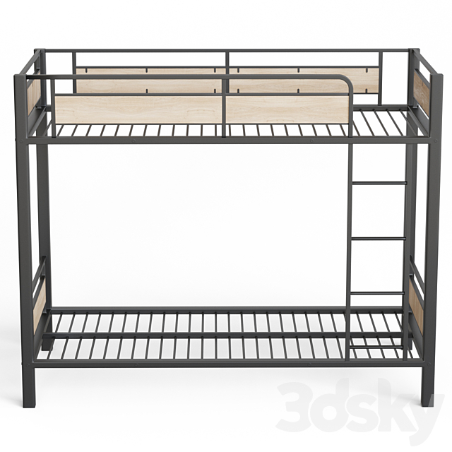 2-tiered bed with bed bases Hiba 3ds Max - thumbnail 2