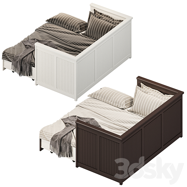 4bed_HEMNES IKEA 3DS Max Model - thumbnail 3