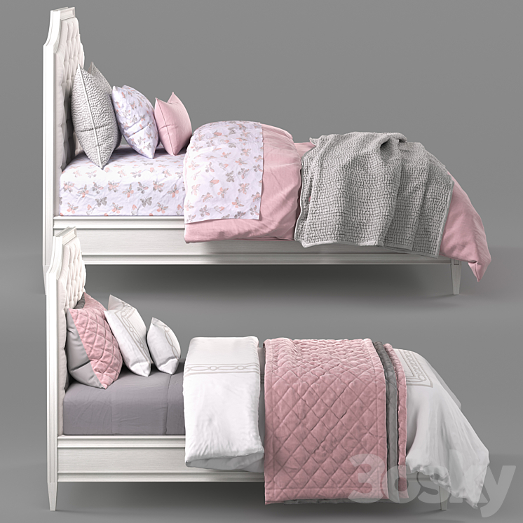 Alexandra Bed Restoration Hardware 3DS Max - thumbnail 2