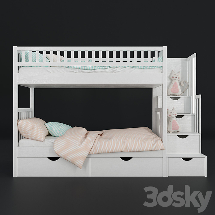 Artek two-level bed 3DS Max - thumbnail 1