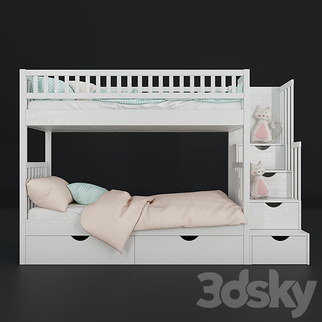 Artek two-level bed 3DSMax File - thumbnail 1