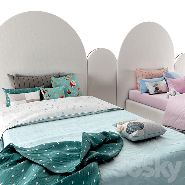 attached bed_boy & girls_set24 3DSMax File - thumbnail 2