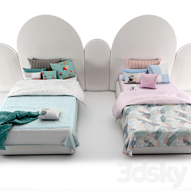 attached bed_boy & girls_set24 3DSMax File - thumbnail 3