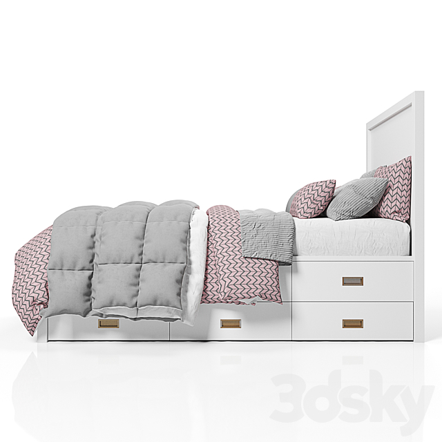 AVALON BED WITH TRUNDLE 3DS Max Model - thumbnail 3