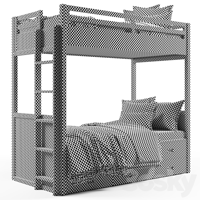 Avalon Bunk Bed with Trundle 3DS Max Model - thumbnail 5