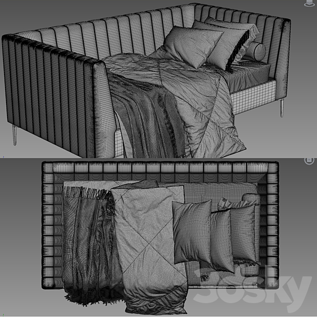 Avalon daybed 3ds Max - thumbnail 2