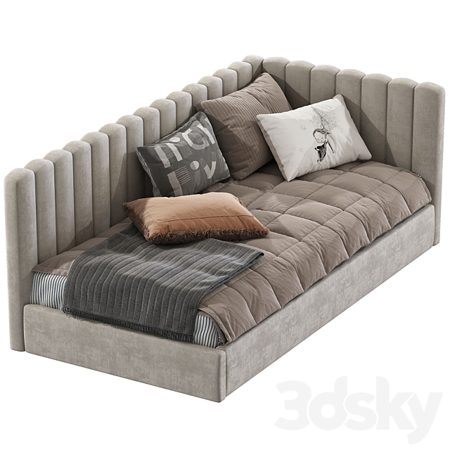 Avalon Upholstered Corner Bed 3DSMax File - thumbnail 4