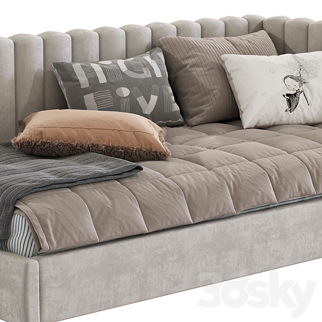 Avalon Upholstered Corner Bed 3DSMax File - thumbnail 7