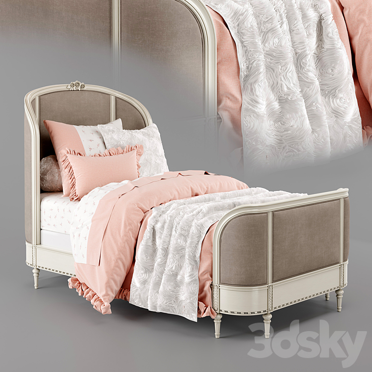 Aveline bed Restoration Hardware 3DS Max - thumbnail 1