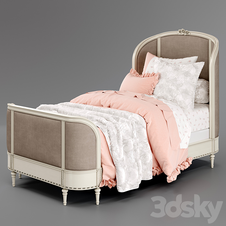 Aveline bed Restoration Hardware 3DS Max - thumbnail 2