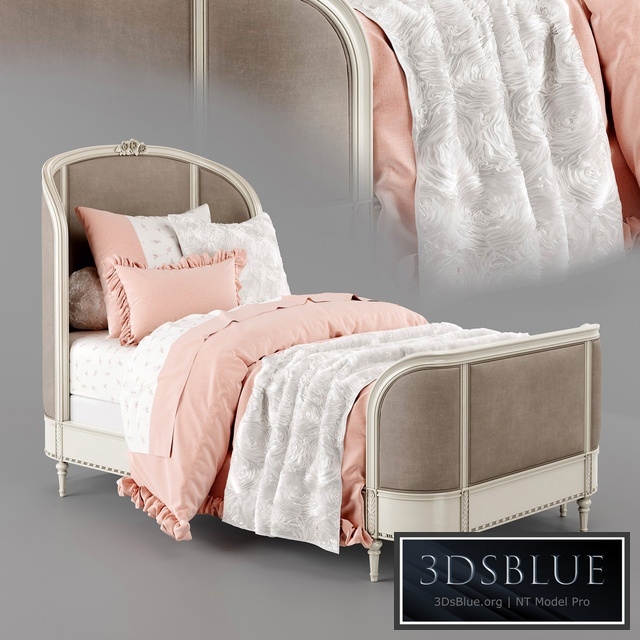 Aveline bed Restoration Hardware 3DS Max - thumbnail 3