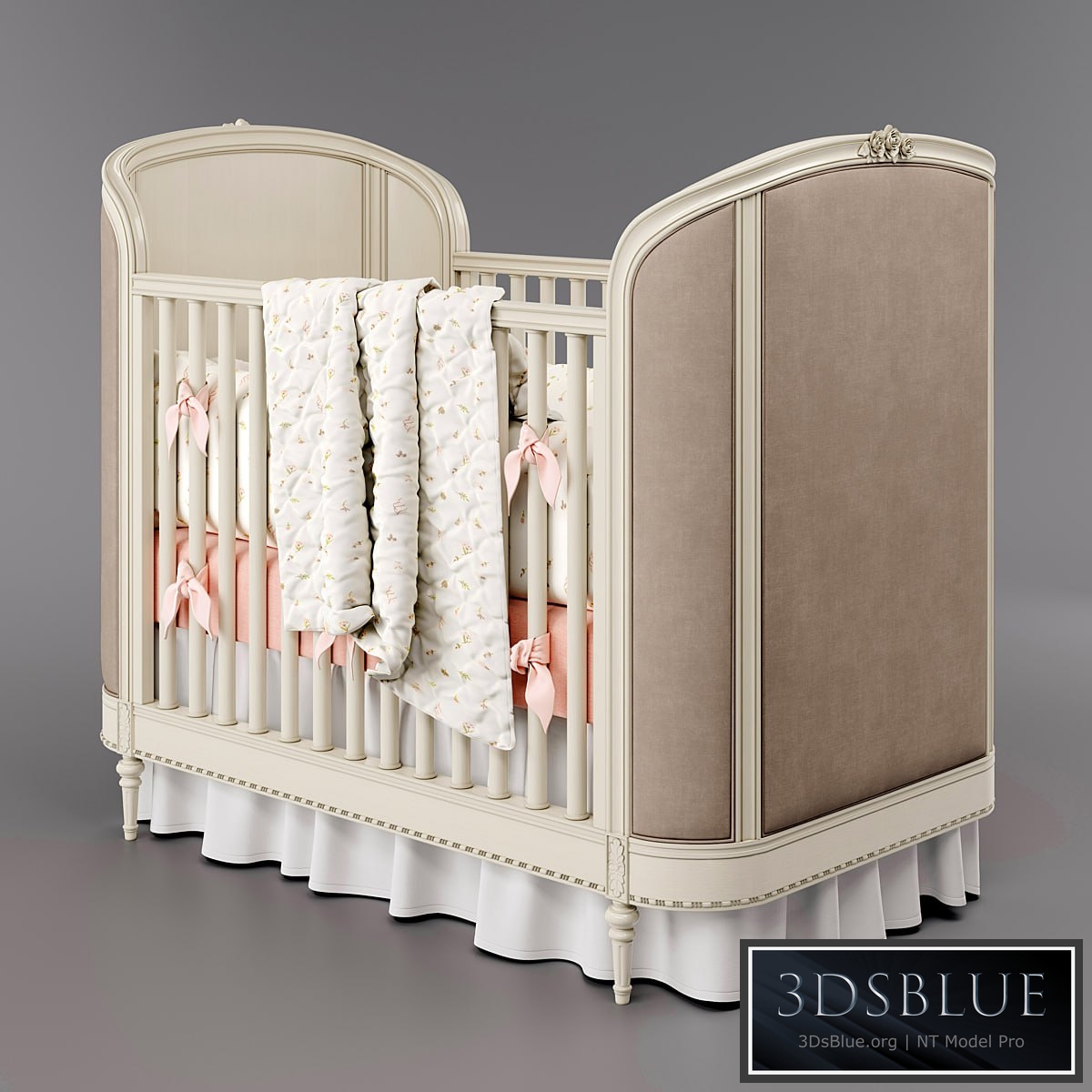 AVELINE PANEL CRIB Restoration Hardware 3DS Max - thumbnail 3