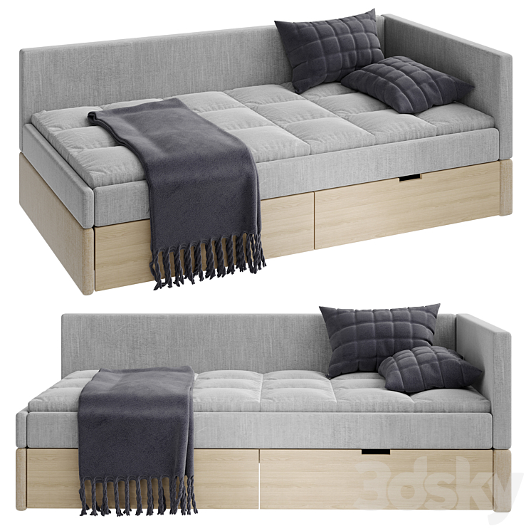 baby bed 3DS Max Model - thumbnail 1