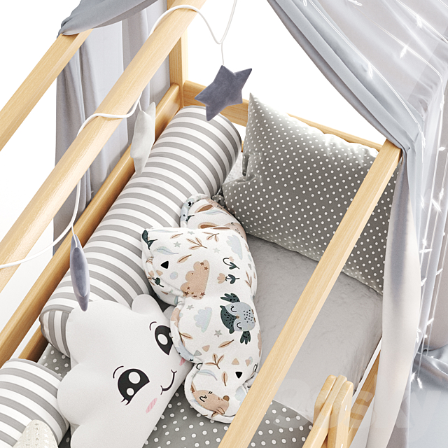 Baby bed 3ds Max - thumbnail 2