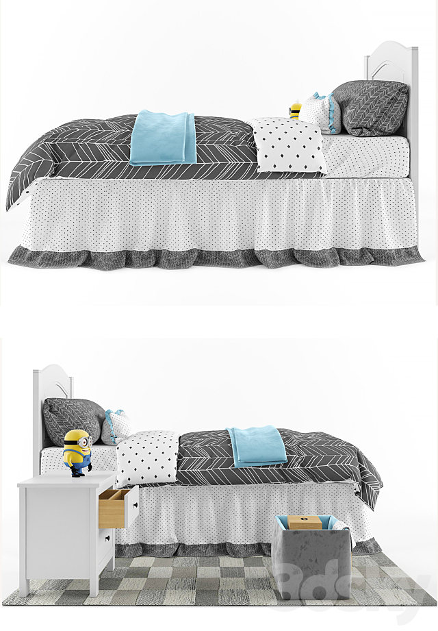 Baby bed and accessories 3DSMax File - thumbnail 2