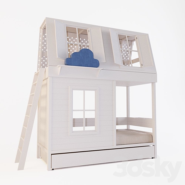 Baby bed: BukWood – Dream house. BookWood – Dream House 3DSMax File - thumbnail 1