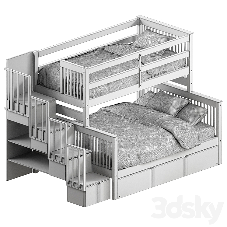 Baby bed for interior 3DS Max - thumbnail 2