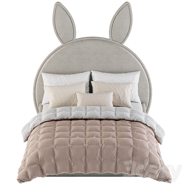 Baby bed with ears 3DS Max - thumbnail 2