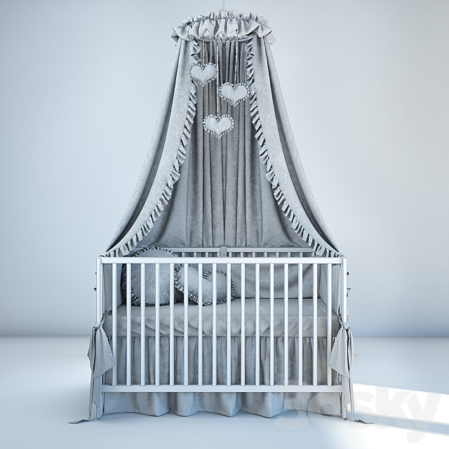 Baby bedding and bed IKEA 3DSMax File - thumbnail 3