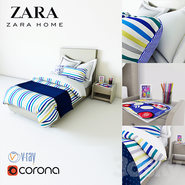 Baby bedding Zara Home 3DSMax File - thumbnail 1