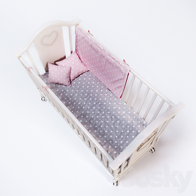 Baby cot Erbesi 3ds Max - thumbnail 2