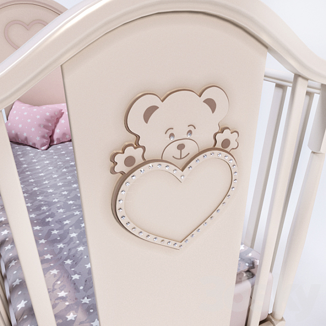 Baby cot Erbesi 3ds Max - thumbnail 3