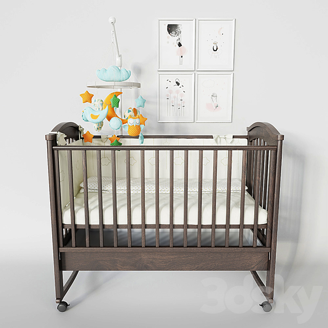 Baby cot Fiorellino Penelope 3ds Max - thumbnail 1