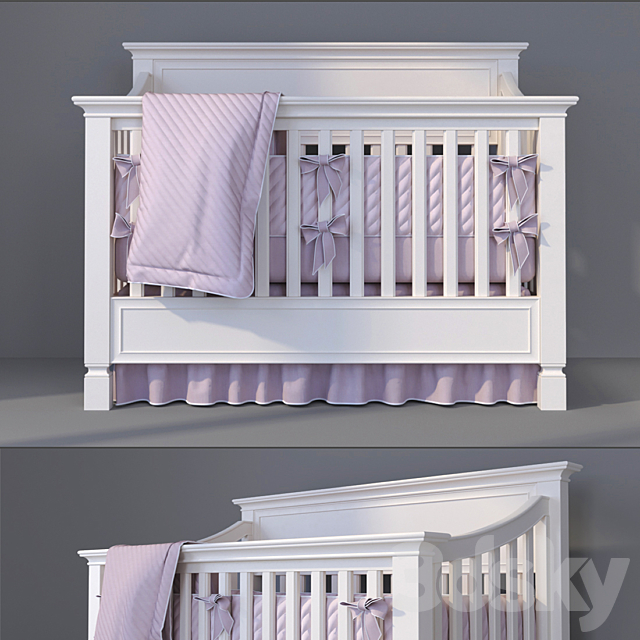 Baby cot Pottery Barn Larkin 3DS Max Model - thumbnail 1