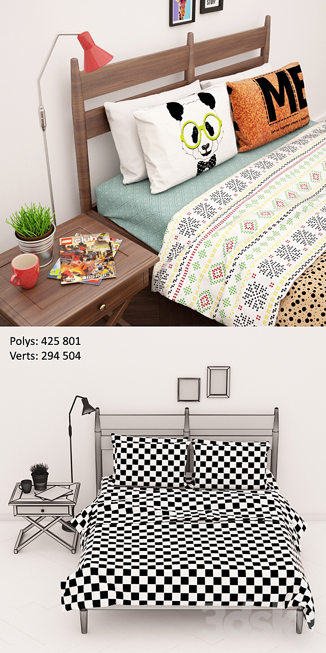 Bed “1950S” 3DSMax File - thumbnail 3