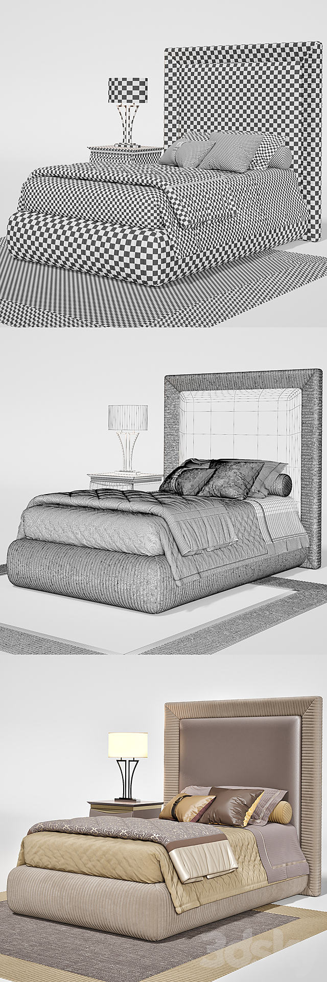 Bed Alex Halley J Collection 3DS Max Model - thumbnail 3