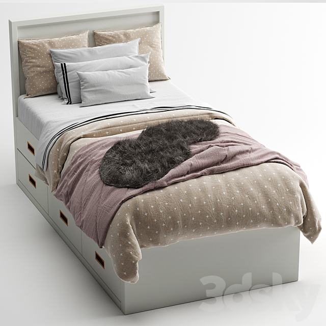 Bed avalon channel 3ds Max - thumbnail 2