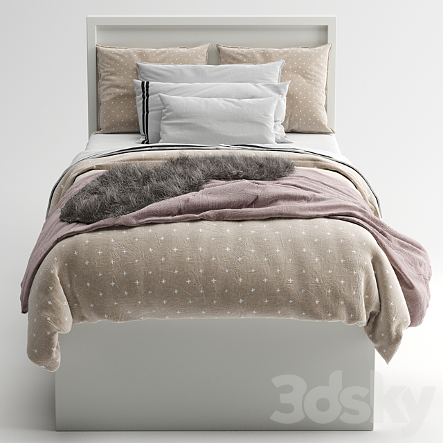 Bed avalon channel 3ds Max - thumbnail 3