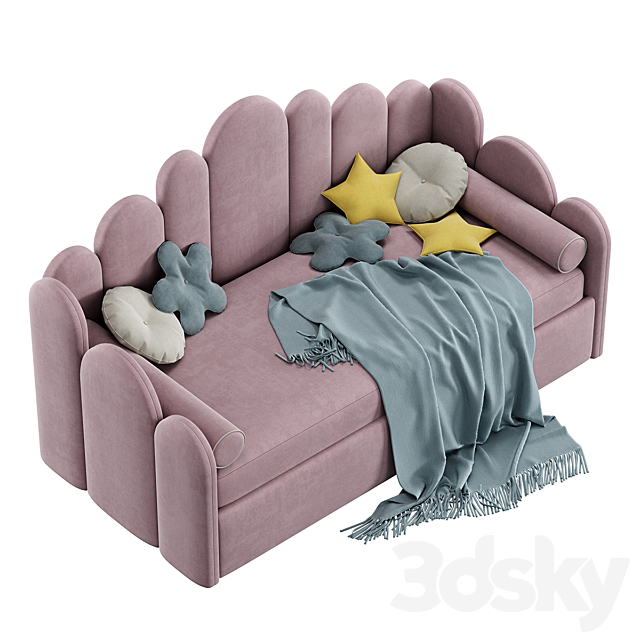 Bed Bambini kids 3DS Max Model - thumbnail 5